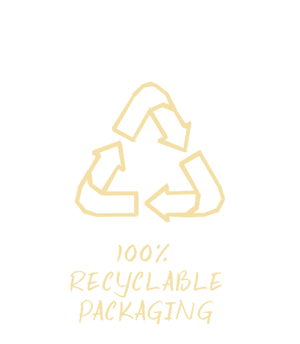 100% recycled packaging